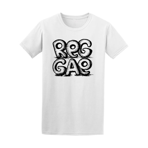 Hand Drawn ""reggae"" Inscription In Vector Tee Men's -Image by Shuttersto