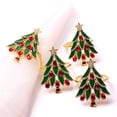 thumbnail image 2 of Uehgn 6Pcs Enamel Christmas Napkin Rings Elegant Xmas Tree Reindeer Snowflake Napkin Holders Christmas Wedding Party Table Decor, 2 of 4