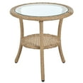 thumbnail image 4 of Outdoor Leisure Set, 2 Rattan Single Chairs with A Glass Round Table, Perfectly Suited for Patios, Balconies, and Courtyards (Grey), 4 of 11