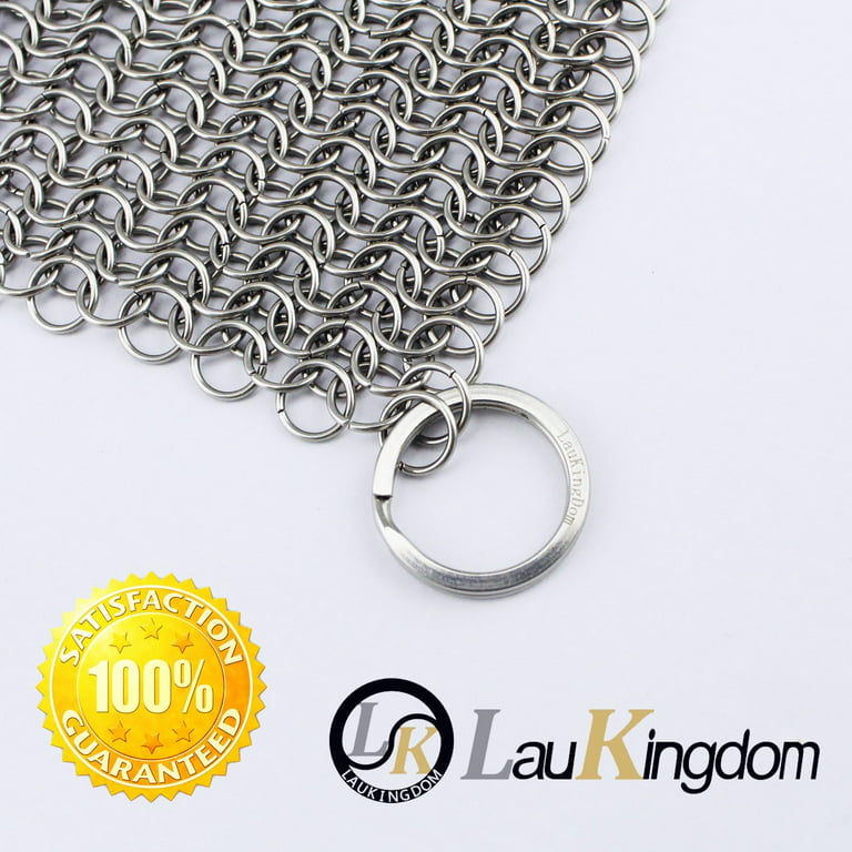 Cast Iron Cleaner Chainmail Scrubbing Pad Stainless Steel Skillet