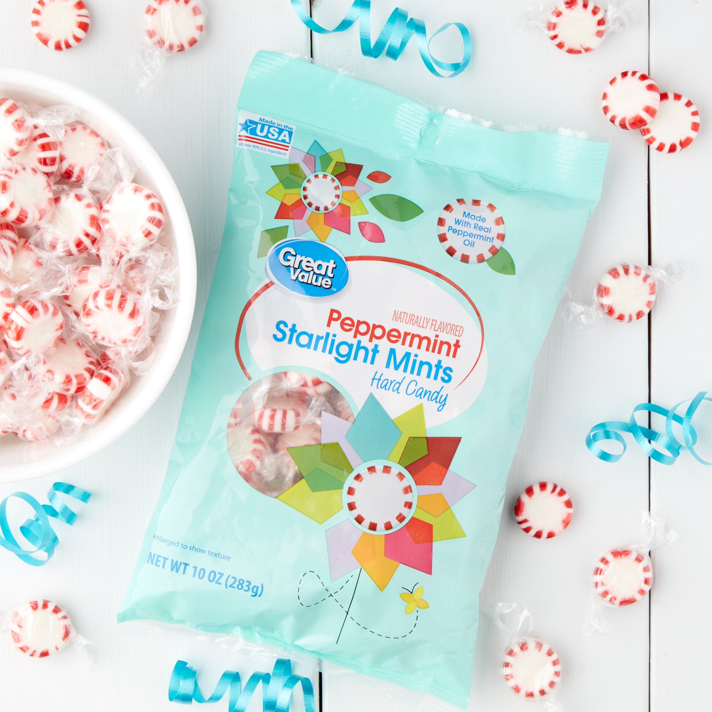 Great Value Peppermint Starlight Mints Hard Candy 10 Oz Walmart Com