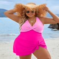 thumbnail image 4 of OUSITAID Women Plus Size Swimsuit One Piece Tummy Control Bathing Suits Swim Suits  (4XL  Black Green), 4 of 7