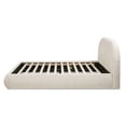 thumbnail image 3 of Archie Puffy Grounded Upholstered Platform Bed Queen Oatmeal Light Beige Chenille, 3 of 11