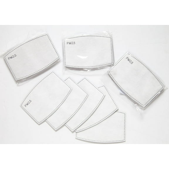 10PCS Adults PM 2.5 Activated Carbon Filter 5 Layers Replaceable Insert Filter Pad for Mask