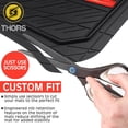 thumbnail image 6 of THORS Heavy Rubble Car Floor Mats Deep Dash Waterproof Car Mats All Weather Universal Trim  to Fit All Black, 6 of 6
