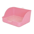 thumbnail image 1 of lionlar Rabbit , Pet Pan, Rectangular Easy to Install, Small Animal Litter, Bedding Cage Pink, 1 of 9