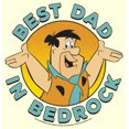 thumbnail image 2 of Men's The Flintstones Father's Day Fred Flintstone Best Dad  Graphic Tee Beige X Large, 2 of 4