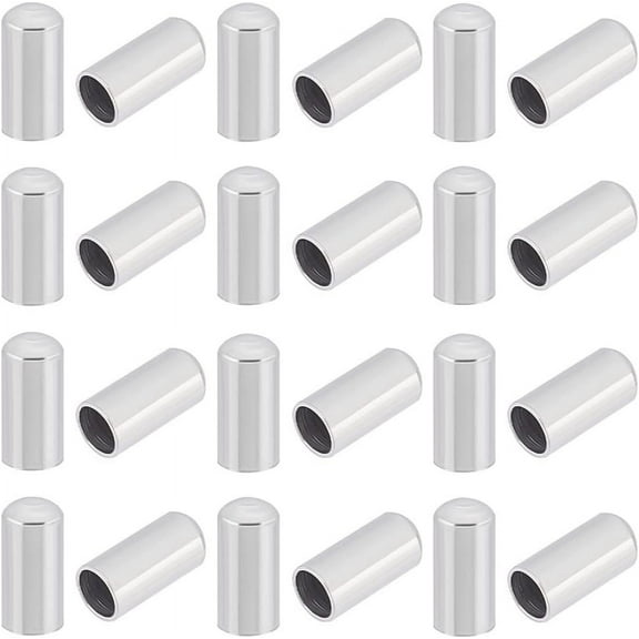 About 100pcs Stainless Steel Cord Ends 3mm Inner End Caps Terminators Cord Finding Round Leather Cord Buckle Column End for Jewelry Making