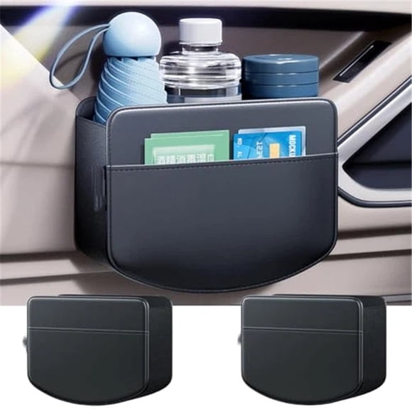 2 Pcs Boîte de Rangement Multifonctionnelle pour Voiture, Poubelle, Organisateur Latéral de Porte Auto, Sac de Rangement Grande Capacité, Poche de Rangement Pliable pour Siège Arrière, Boîte Organisateur d'Accessoires de Voiture (Style B)
