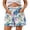 Blue, variant on Erwazi Shorts for Women Hawaiian Printed Drawstring Waist Casual Summer Shorts Outfits with Pockets