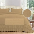 thumbnail image 3 of D.N.G. BEDDINGS 5 Piece Luxury 5 Inch Two Layer Ruffle Comforter Set Premium Super Soft, 800 TC, 100% Egyptian Cotton, Super Soft, Super King Size Taupe Color, 3 of 7