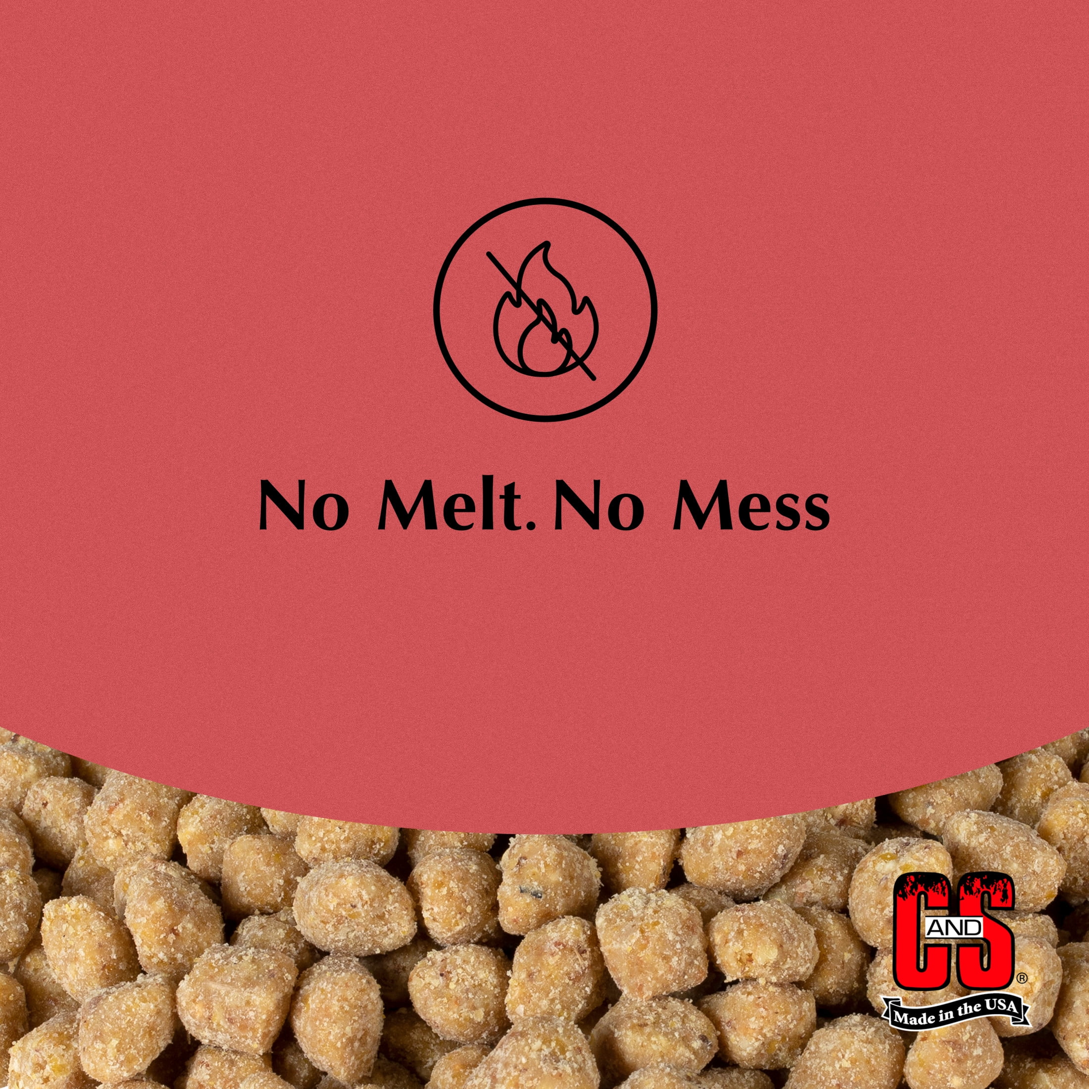 (2 pack) C & S Products Peanut No-Melt Suet Nuggets, 27 oz, Wild Bird Food, Fresh, 1 Pack