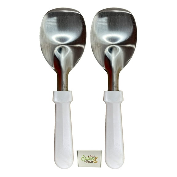 DSB Stainless Steel Ice Cream Spade with White Handle 9" - Pack of 2