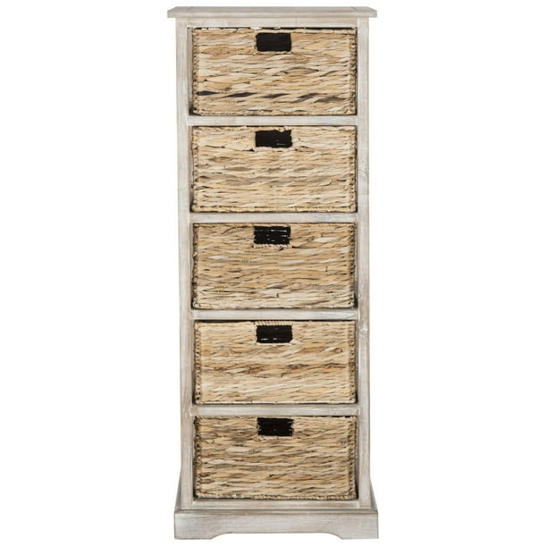 Safavieh Vedette Country Nautical 5 Wicker Basket Storage Tower Com Safavieh Vedette Country Nautical 5, Wicker Basket Cabinet Storage