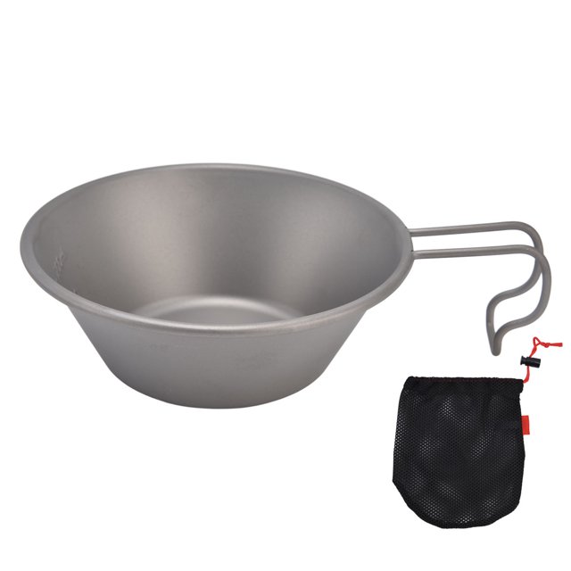 Utensilios de cocina ultraligeros para acampar, tazón de Picnic para acampar al aire libre, taza con mango plegable para senderismo
