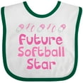 thumbnail image 3 of Inktastic Future Softball Star Girls Baby Bib, 3 of 4