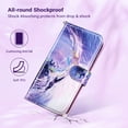 thumbnail image 5 of ULAK Wallet Case for iPhone 14 for Women Girls, Kickstand 14 Phone Case with Card Holder for Apple iPhone 14 6.1 inch 2022, Purple Marble, 5 of 8
