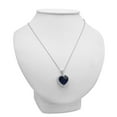 thumbnail image 3 of Heart of The Ocean Created 12ct TW  Blue and White Sapphire Necklace, 3 of 4