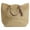 Brown, variant on Rutledge & King Large Straw Beach Tote Bag - Brown