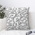 thumbnail image 4 of Pofeuu Hand Drawn Snake Print Double-sided plush pillowcase Square Throw Pillow Covers Pillows Cover for Living Room Bedroom Sofa Couch Cushion Cover（No pillow core）-24"x24", 4 of 7