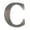 Antique Nickel, variant on Deltana RL4C-CR003 4" Height Residential House Letter Letter C Lifetime Polished Brass