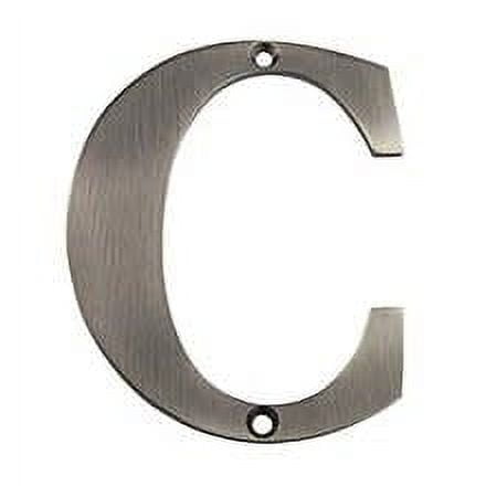 Deltana Rl4c 4" Solid Brass Traditional House Letter C - Nickel