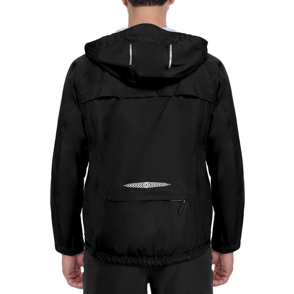 Little Donkey Andy Men's Waterproof Windbreaker Lightweight Packble Cycling Jacket for Biking, Running Black S