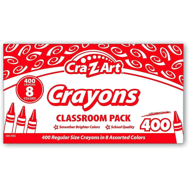 Cra-Z-Art, Crayon Classroom Pack, 400 Count, 8 Colors - Walmart.com