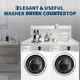 thumbnail image 6 of 2 Tier Washer Dryer Countertop with Shelf, 54x27.5 Inch Waterproof Wood Laundry Room Topper, Large Washer and Dryer Topper with Storage for Laundry Organization, White, 6 of 7