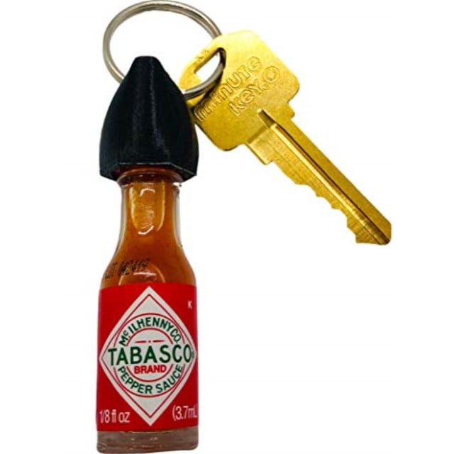 mini louisiana hot sauce keychain