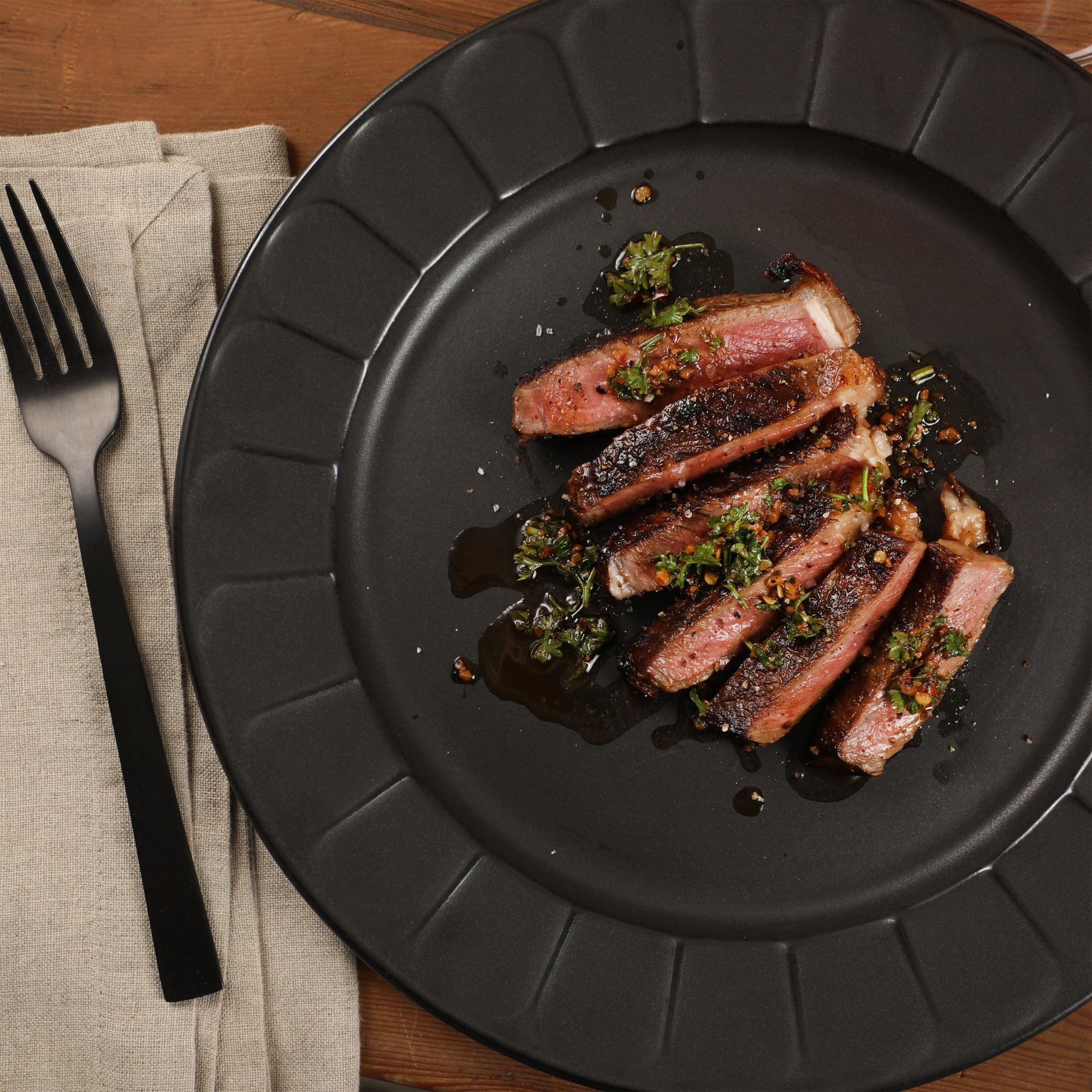 Gibson Elite Winchester Way 12-Piece Embossed Stoneware Dinnerware Set – Reactive Matte Glaze, Durable Lightweight-Tech Plates & Bowls, Everyday Dish Set, Microwave & Dishwasher Safe – Black