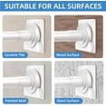 thumbnail image 4 of Matte Shower Curtain Rod Diameter Stainless Steel Adjustable Spring Tension Rods to ; with Holders -Slip Curtain Rods No Drilling( ), 4 of 7
