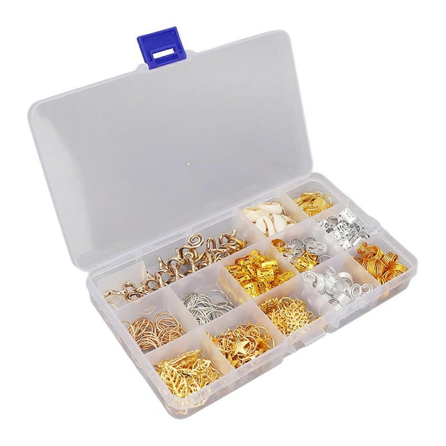 206pcs Dreadlocks Hair Jewelry Rings DIY Alloy Metal Golden Silver Braid Hair Ring Accessories