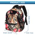 thumbnail image 2 of Rose Leopard Adjustable Shoulder Strap Beach Backpack with Large Capacity, Printed Design, Lightweight, 2 of 6