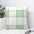 thumbnail image 6 of YFYANG Square Decorative Throw Pillow Case (Without Pillow Insert), Green Geometric Plaid Texture Bedroom Sofa Car Cushion Cover, 26"x26", 6 of 9