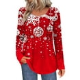 thumbnail image 2 of Elvqul Tops for Women Dressy Christmas Shirts Crewneck Cute Womens Tops Long Sleeve, 2 of 5