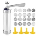 thumbnail image 1 of Cookies Press Biscuits Maker Cutter Mold Bakeware Kitchen Accessory Kit Machine with 20 Molds 4 Nozzles, 1 of 8