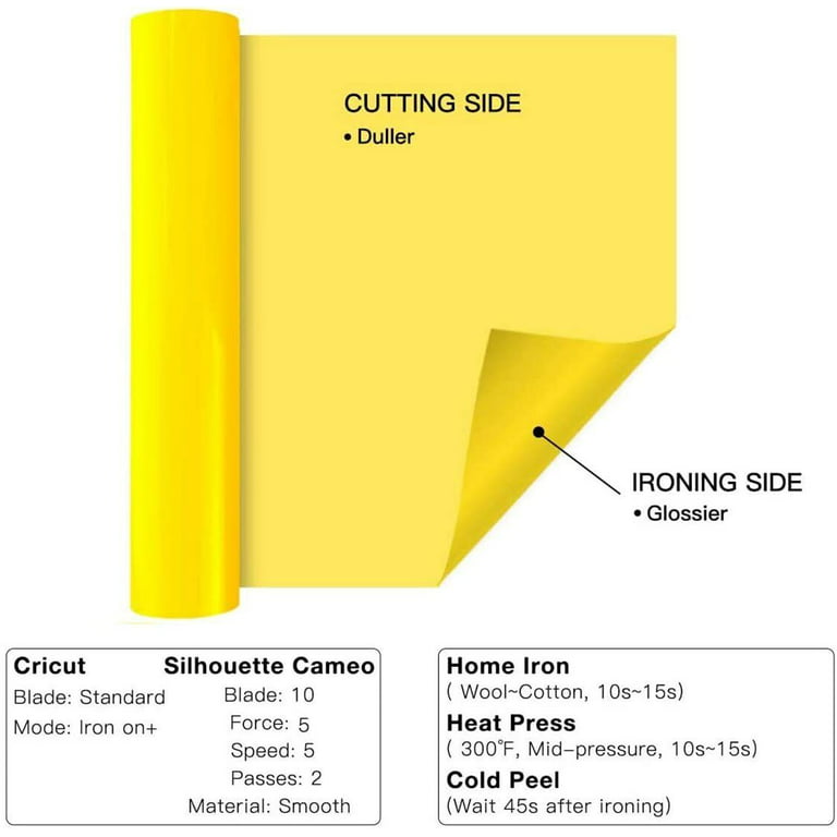 Yellow with white mini stars craft vinyl sheet - HTV - Adhesive Vinyl