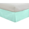 thumbnail image 2 of D.N.G. BEDDINGS 1 Piece Split Corner Tailored Bed Skirt, 10 Inch Deep Pocket, 800 Thread Cotton 100% Egyptian Cotton, Twin XL Size (39" x 80") Inch, Solid Aqua Blue, 2 of 3