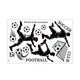 thumbnail image 2 of Pegatina de pared de fútbol americano PVC negro, diseño de fotos 3D de jugadores de fútbol para dormitorio, habitación de chicos, sala de juegos, guardería y decoración deportiva, 2 of 7