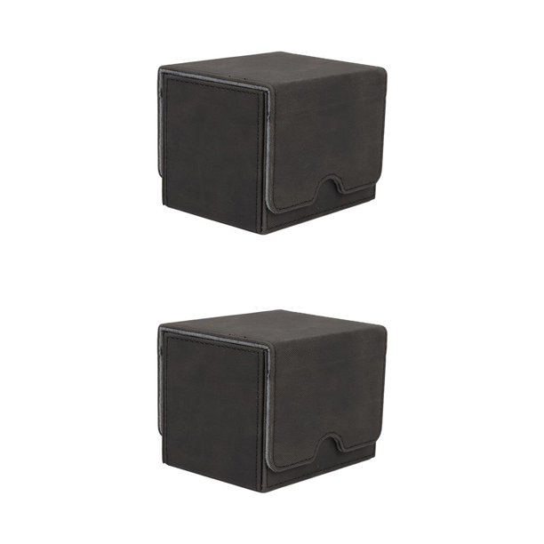 Bewildely Conveniente caja de cubierta de cartas coleccionables forro para MTG Ccg TCG Sport Game Cards Display Gris oscuro 2Conjunto