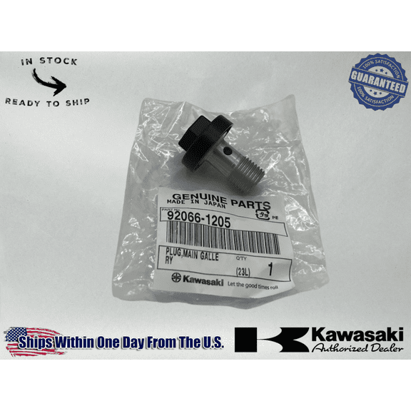 Kawasaki Genuine OEM Authentic Main Gallery Plug 92066-1205 1