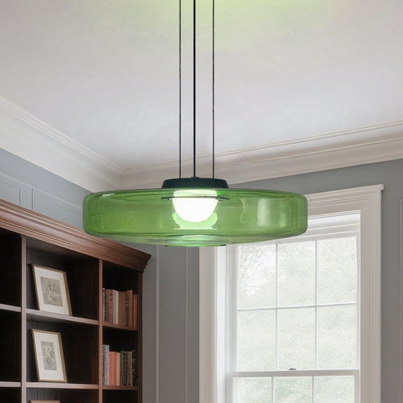 Smoked Glass Pendant Light,Mid-Century Modern Kitchen Island Lighting, Nordic Style Hanging Lamp