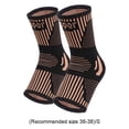 thumbnail image 4 of Ankles Brace Sweat-absorbing Nonslip Sports Sock Elastic Breathable Compression Protective Unisex Gym Injury Recovery Support Stripe S, 4 of 9