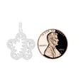 thumbnail image 5 of 14k Gold White Rhodium, Modern Abstract Star Flower Pendant Charm Created CZ 18mm with 18" Dainty Neck Chain, 5 of 7