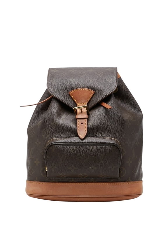 Pre-Owned Louis Vuitton Monogram Montsouris MM Backpack M51136 Brown Leather Women's LOUIS...