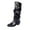Black, variant on Knee-High Boots for Women Leather Boots Timeless Boho Chic Casual Style Pair with Dresses and Skirts Figure-Flattering Fashion Statement Faux Leather Boots