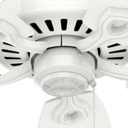 Hunter - Builder Indoor Ceiling Fan, 52-inch, Snow White, Traditional-style, 3-speed WhisperWind Motor, 53240, for living rooms, bedrooms, home offices, kitchens