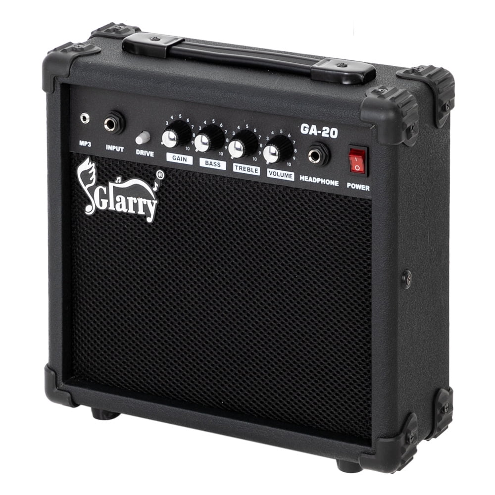 20W Electric Guitar Amp with Volume Control, Portable Travel Mini Guitar Accessories with Slient Mode, Practice Amp for Electric Guitar, Black
