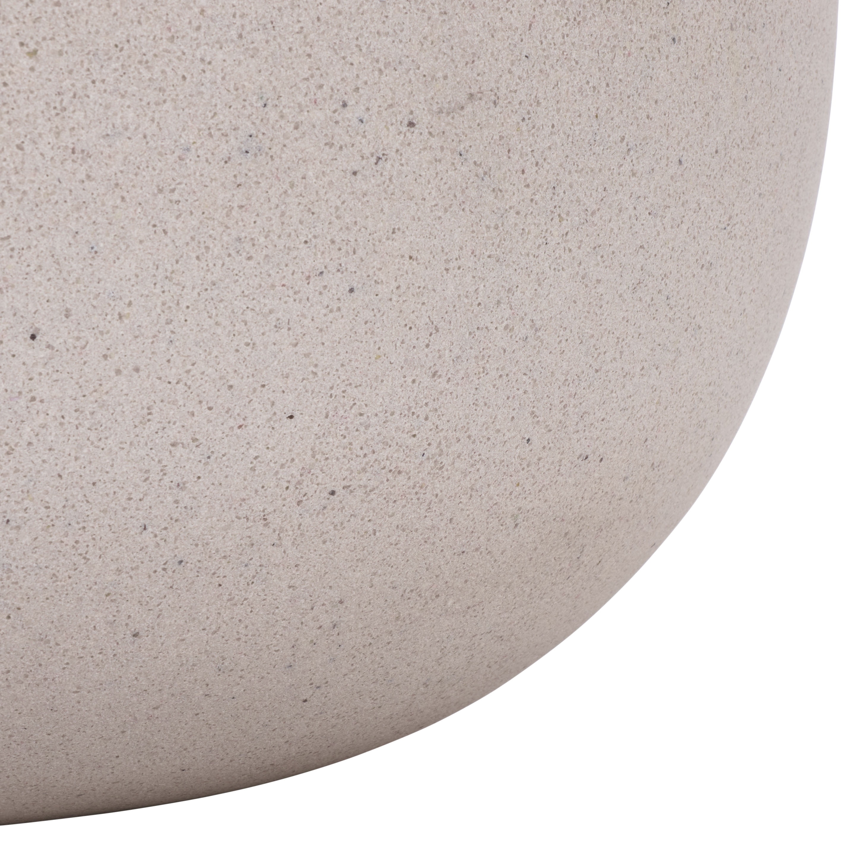 Safavieh 21.7" x 21.7" x 22" Round Beige Fiberstone Plant Pot